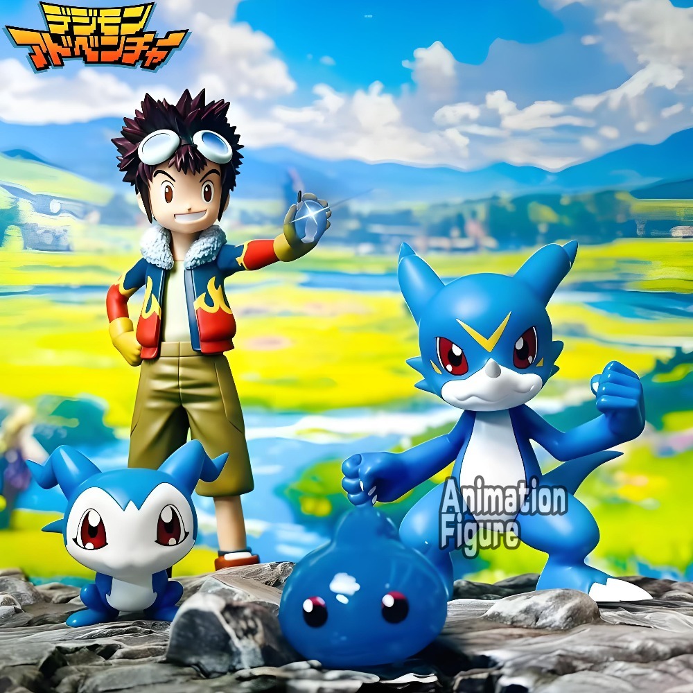Model Kit Digimon - Figur Anime Digimon Adventure V-mon Kombinasi