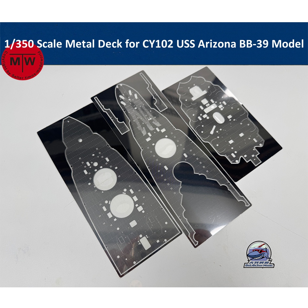 Model Kit Uss Arizona - Dek Logam Skala 1/350 untuk Kit