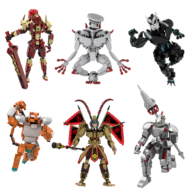 Model Kit Kaiju No 8 - Seri Monster baru dirakit blok meja