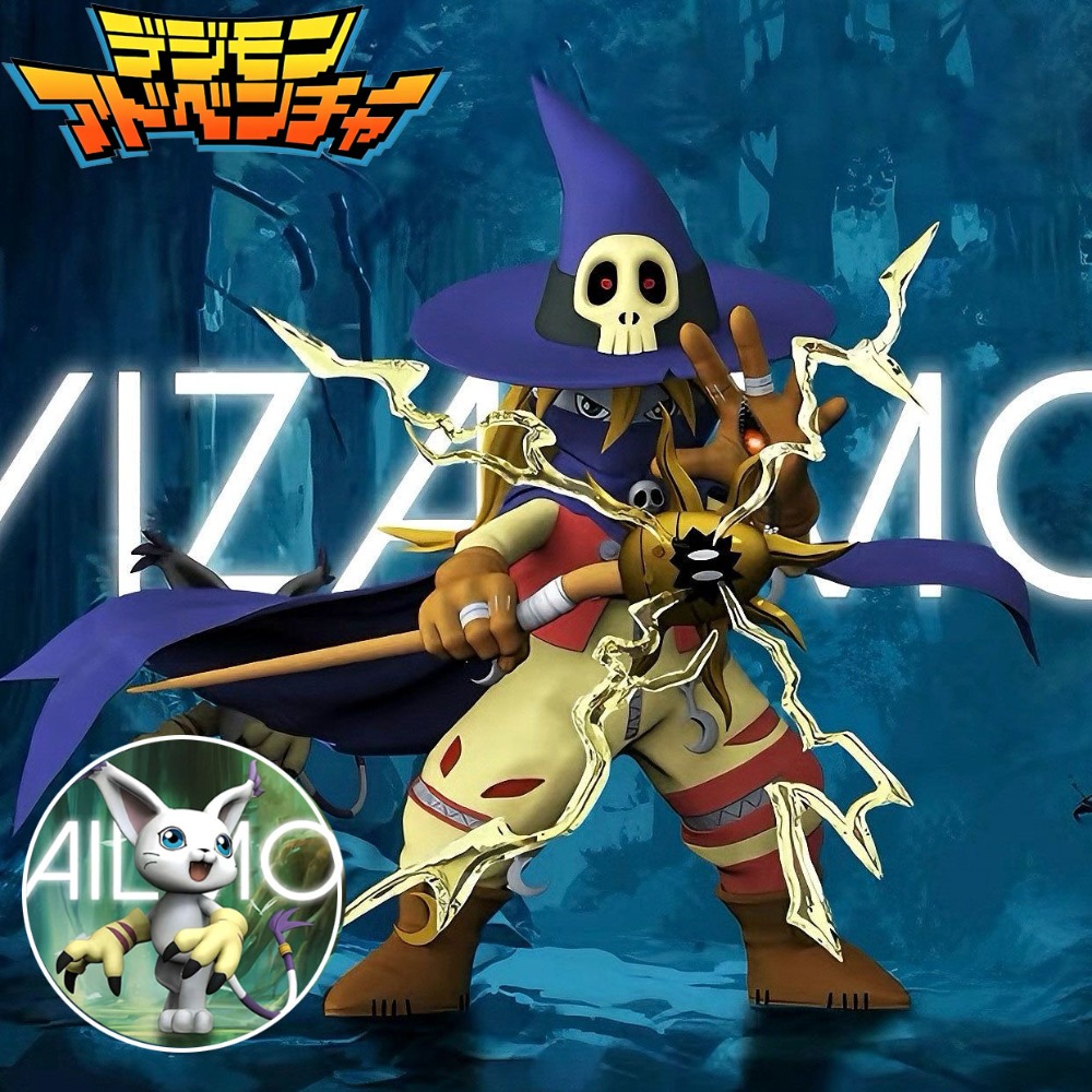 Model Kit Digimon - 3.5-11.5Cm Figur Petualangan Digimon Anime Wizarmon