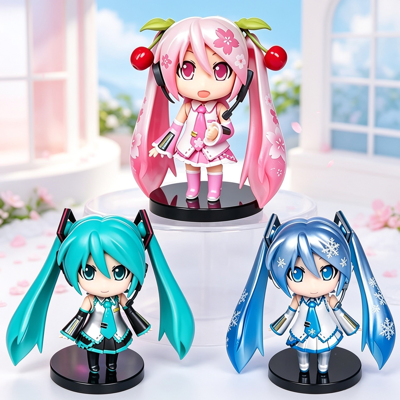 Model Kit Hatsune Miku - Set Figur Nendoroid 3-Piece Hatsune Miku: