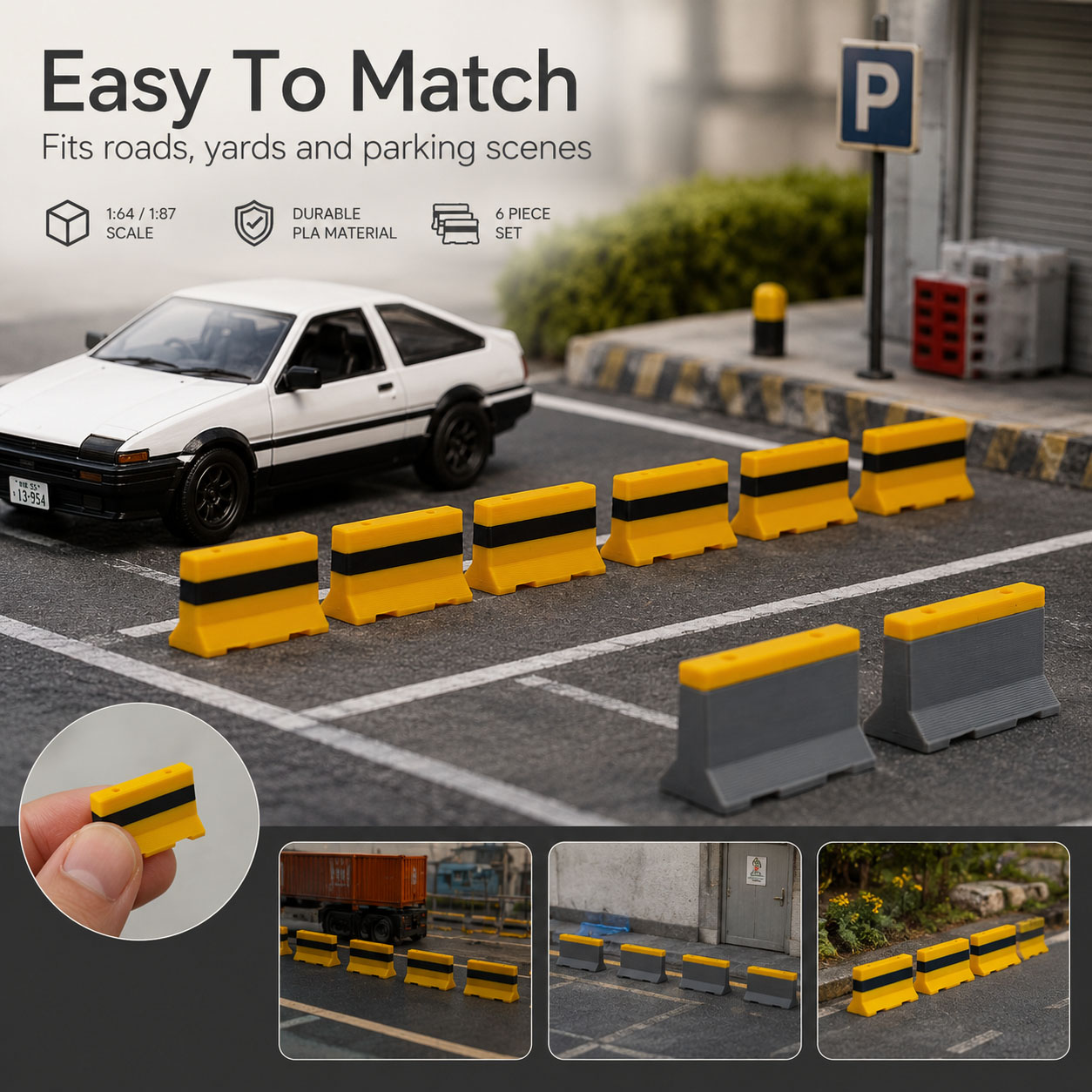 1:64 1:87 Penghalang Jalan Sem - Model Kit Cement ulasan dan harga