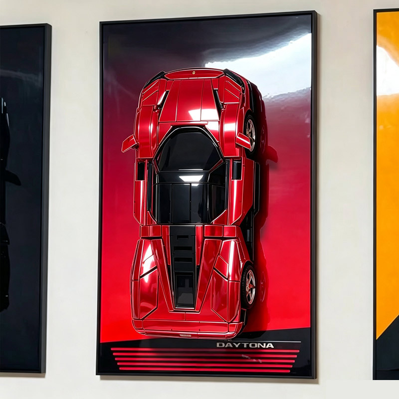 Rak Pajangan Latar Belakang Be - Model Kit Ferrari ulasan dan harga