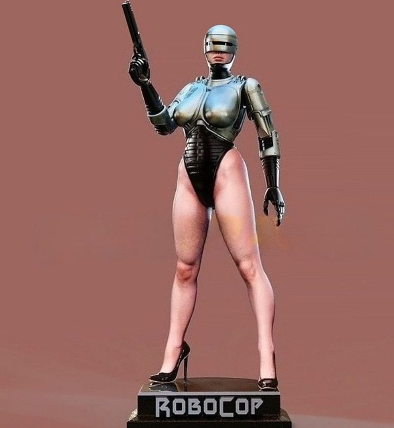 Kit Model Figur Resin Die-Cast - Model Kit Robocop ulasan dan harga