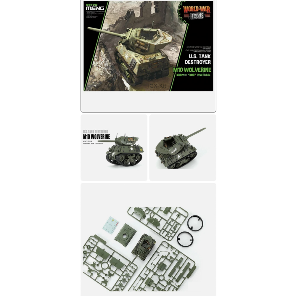 Q Edition Meng WWT020 US Tank  - Model Kit Destroyer ulasan dan harga