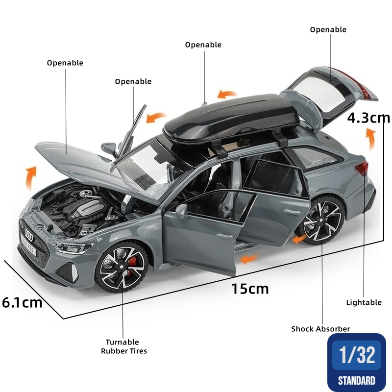Miniatur Diecast Audi RS6 1/32 - Model Kit Ferrari ulasan dan harga