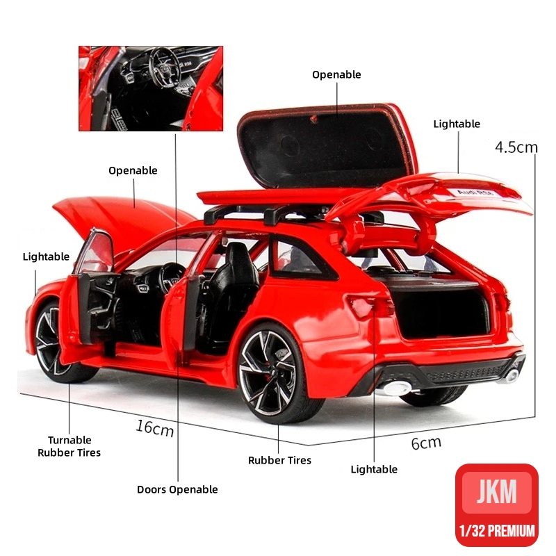 Miniatur Diecast Audi RS6 1/32 - Model Kit Ferrari ulasan dan harga